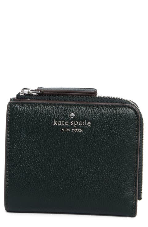 leila small pebbled leather wallet