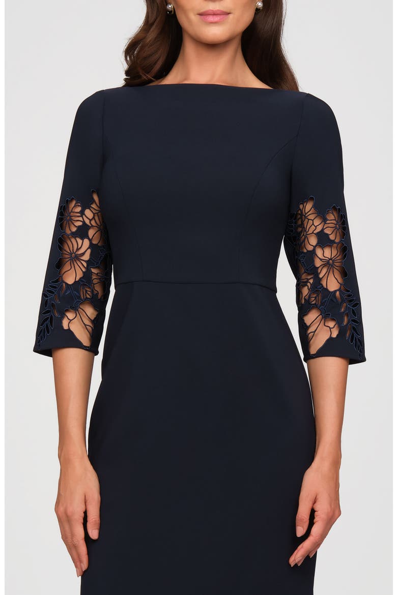 Vanna Lace Sheath Dress, Alternate, color, NIGHT SKY