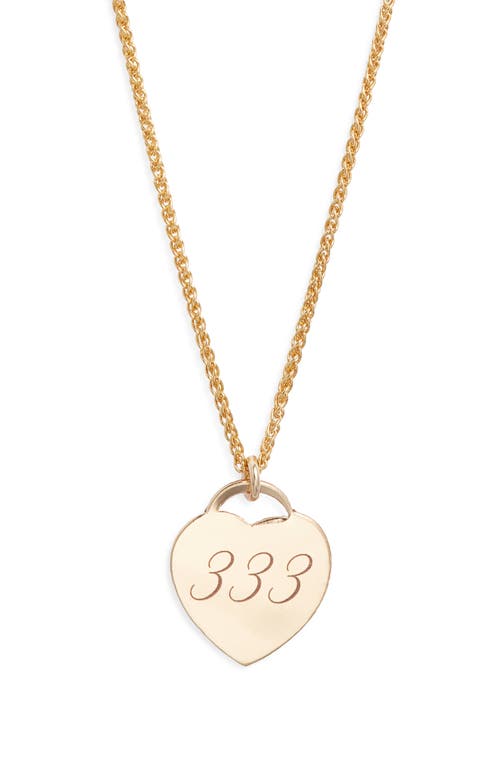 Set & Stones Alice Angel Numbers Pendant Necklace In Gold
