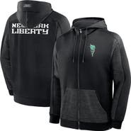 FANATICS Men's Fanatics Black New York Liberty Back Door Cut Play Defender Full-Zip Hoodie