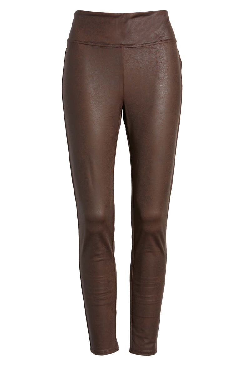 Coated Leggings, Alternate, color, ESPRESSO