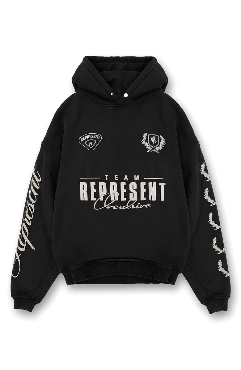 Represent World Championship Graphic Hoodie, Alternate, color, Stained Black