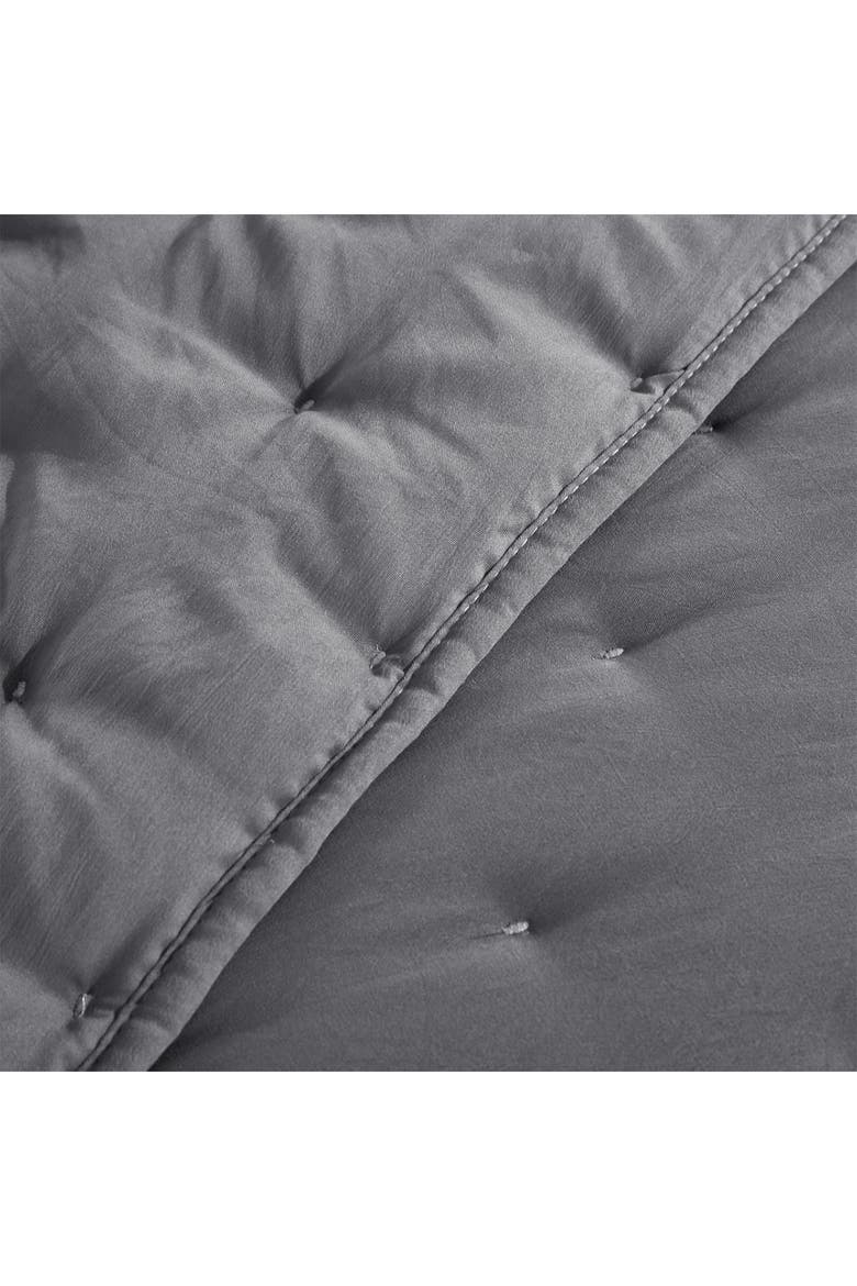 CHIC Chylar Tufted Cross Stitched Design Queen Quilt Set - Grey - 3 ...