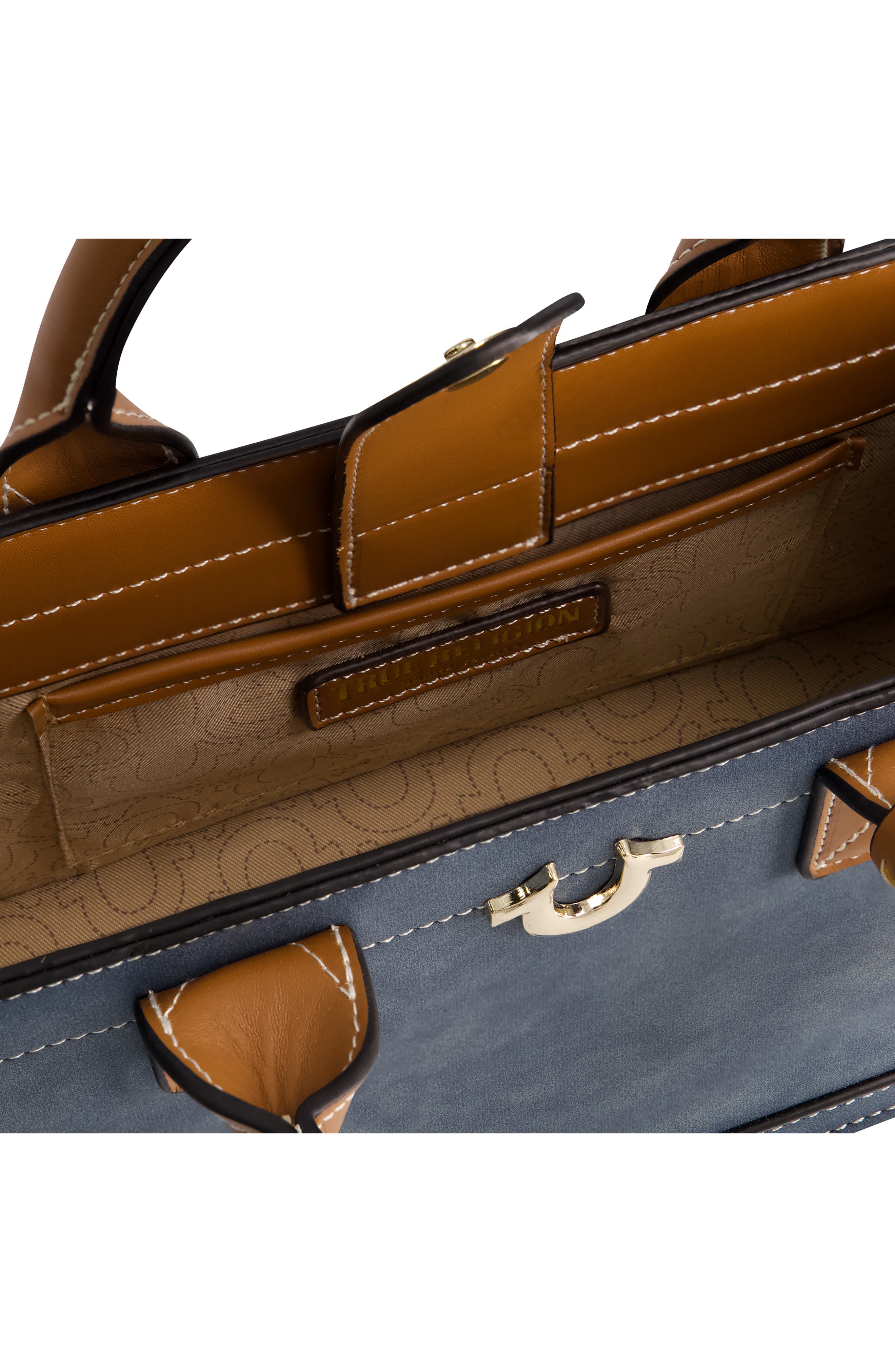 Modern Edge Suede Tote, Alternate, color, BLUE