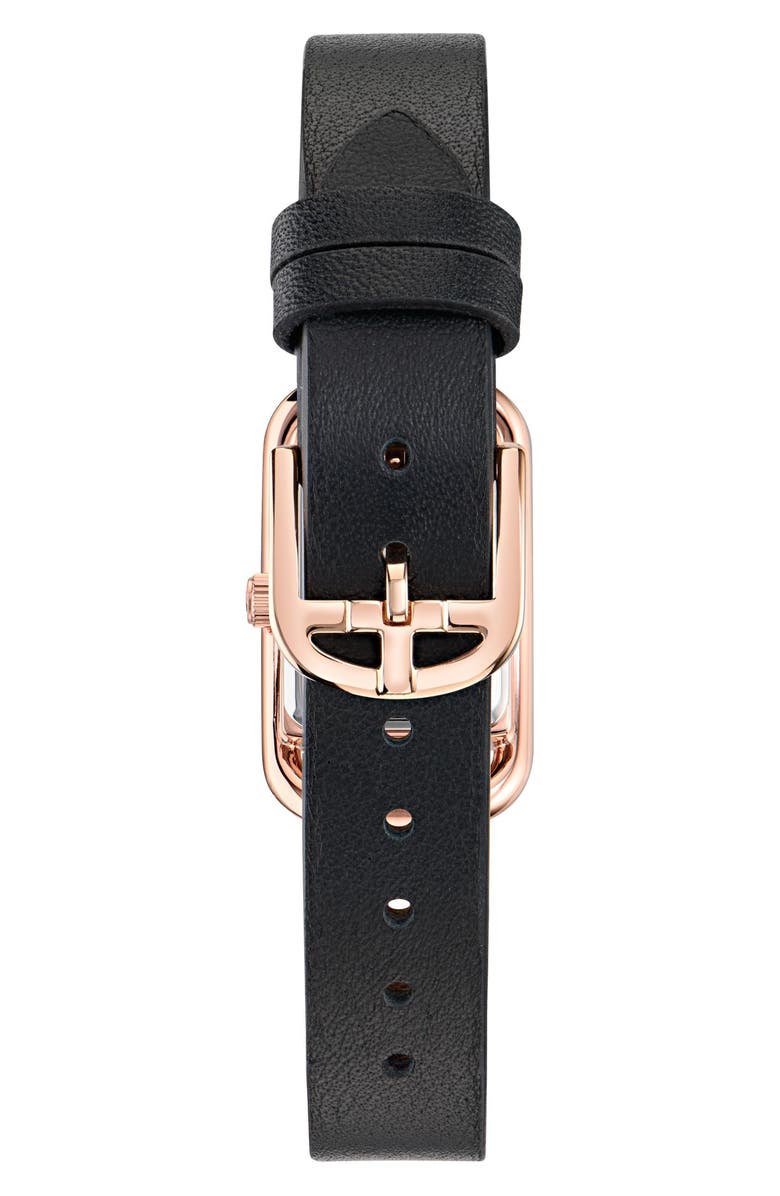 Ted Baker London Iconic Leather Strap Watch, 8mm x 12mm, Alternate, color,