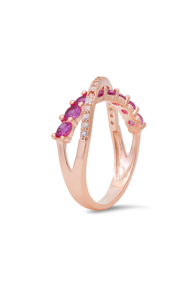 Crossover Ring, Alternate, color, ROSE GOLD