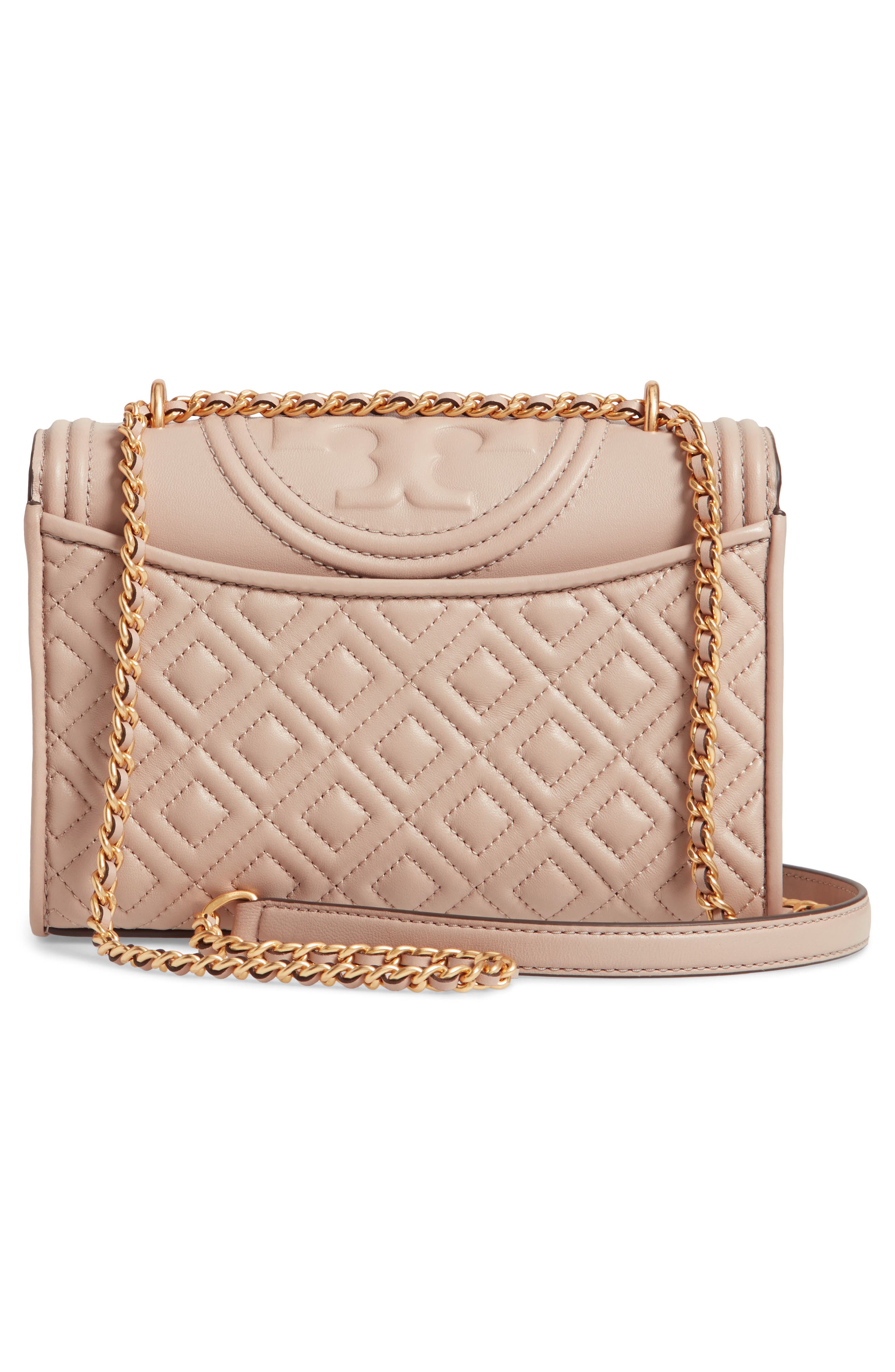 Tory Burch Small Fleming Leather Convertible Shoulder Bag, Alternate, color, 