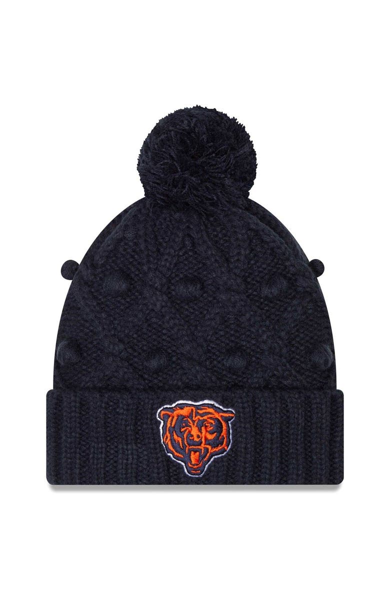 New Era Women's New Era Navy Chicago Bears Toasty Cuffed Knit Hat with Pom, Main, color, Navy