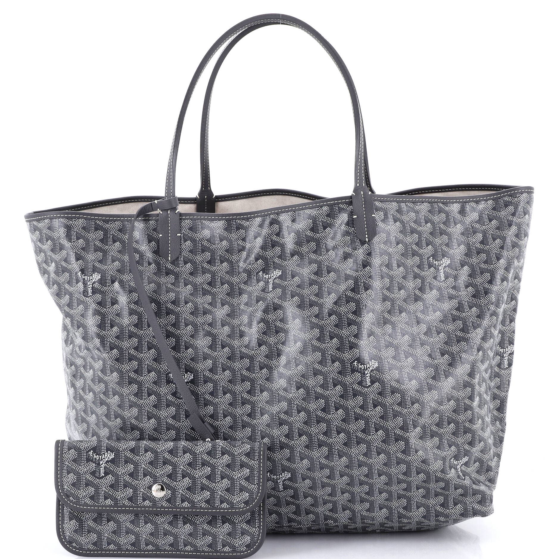 Pre-Owned Goyard Saint Louis Tote Coated Canvas GM, Alternate, color, Gray