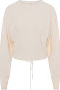 Ginger Dolman Crop Cord Hem Horizontal Knit Top