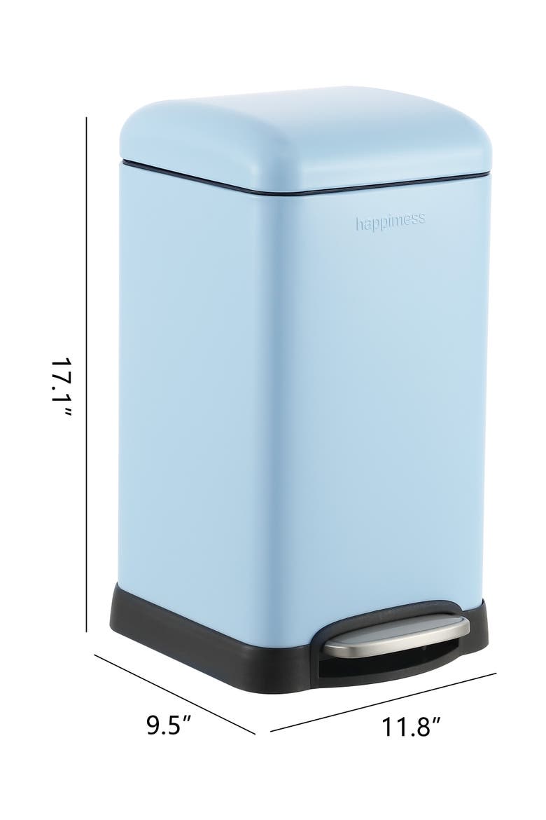 Betty Retro Mini 3.2-Gallon Step-Open Trash Can, Alternate, color, Tide Pool Blue