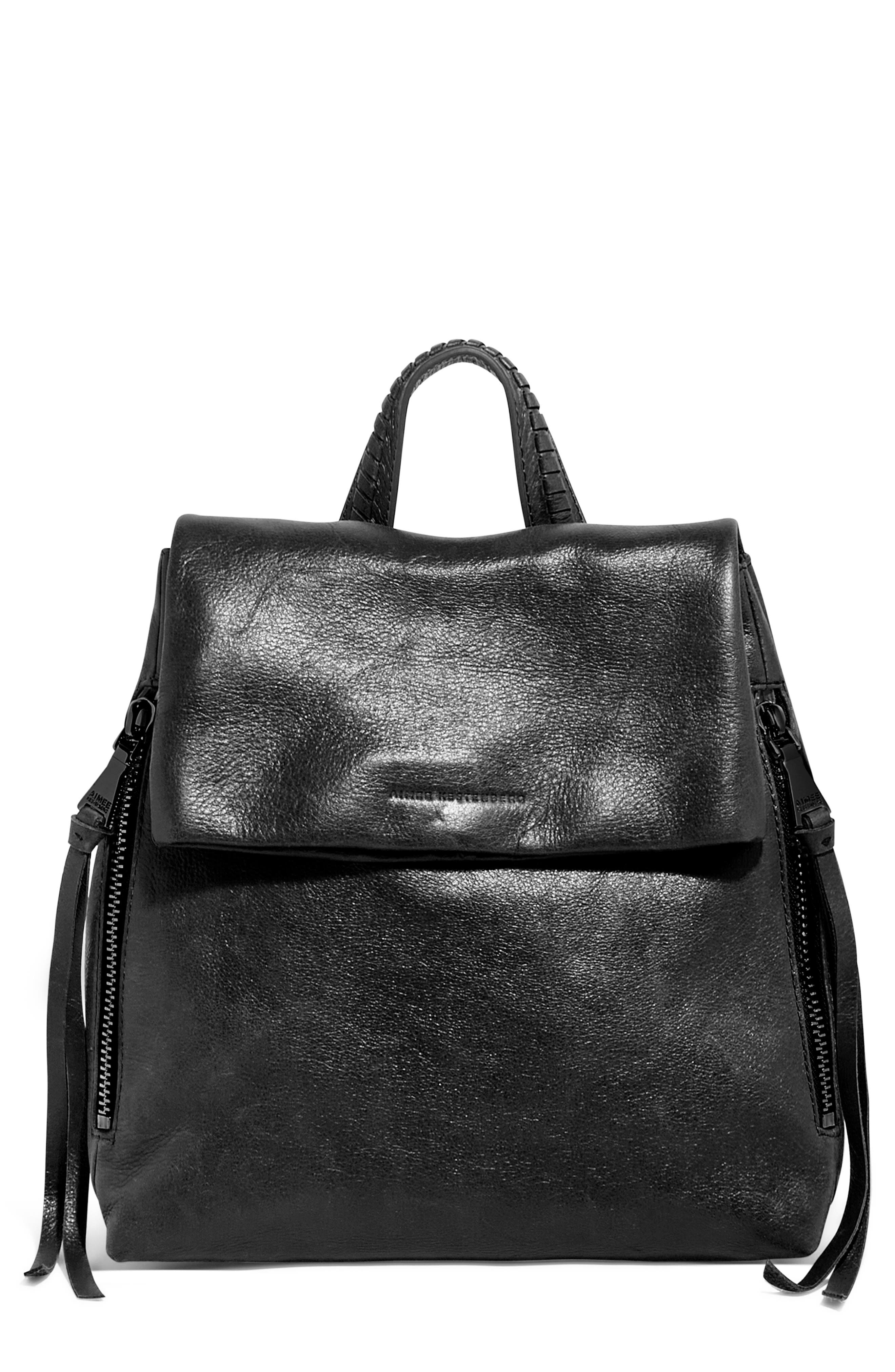Bali Leather Backpack, Main, color, BLACK VINTAGE