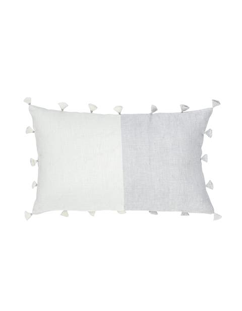 Tassels So Soft Linen Pillow with Down Insert