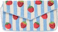 Collection XIIX Beaded Strawberry Envelope Clutch