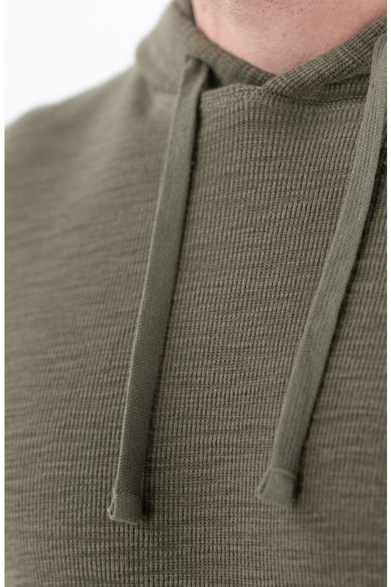Slub Rib Organic Cotton Hoodie, Alternate, color, IVY GREEN