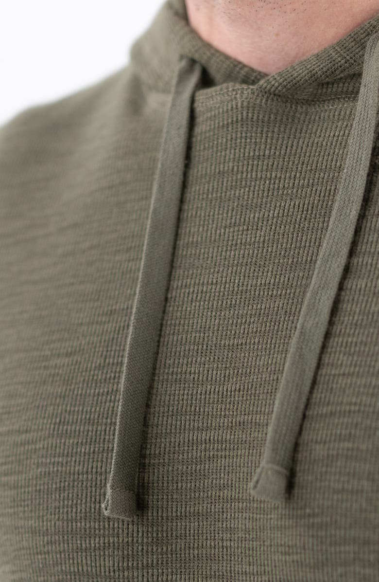 Devil-Dog Dungarees Slub Rib Organic Cotton Hoodie, Alternate, color, Ivy Green