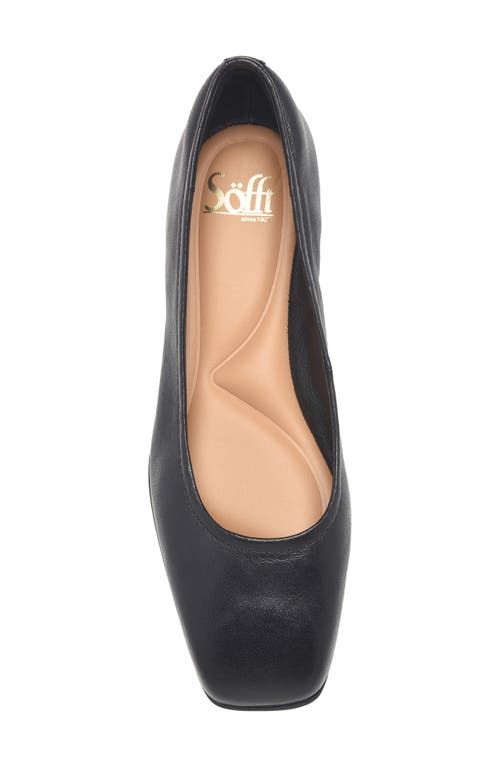 Söfft Poppy Square Toe Flat In Black