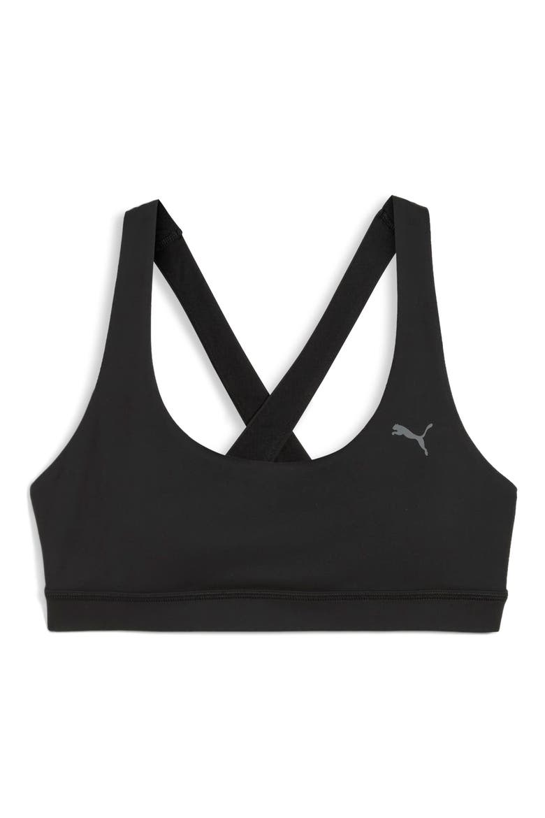 Cloudspun Mid Impact Sports Bra, Alternate, color, PUMA BLACK