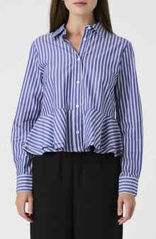 Striped Peplum Shirt