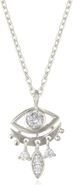 Spero London Sterling Silver Eye Evil Eye Pendant Necklace