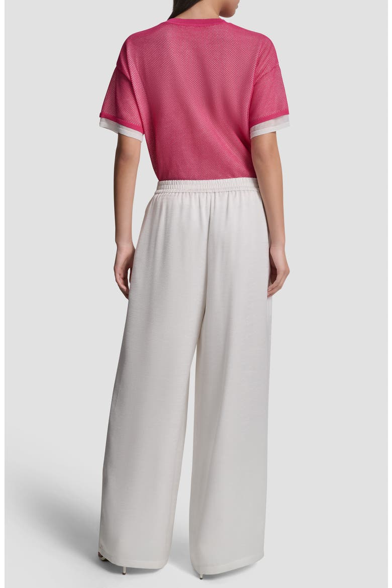 Pleat Wide Leg Satin Pants, Alternate, color, IVORY
