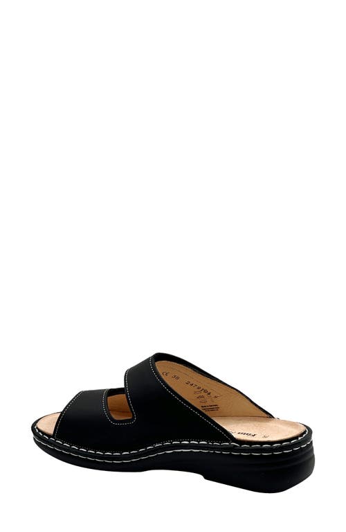 Finn Comfort Moorea Slide Sandal In Black