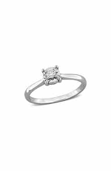 Created Forever Sterling Silver Lab Grown Diamond Solitaire Ring