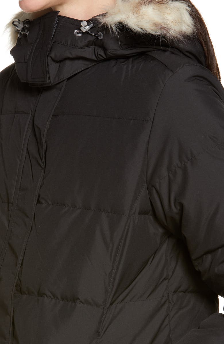 L.L.Bean Ultrawarm Faux Fur Trim 650 Fill Power Down Coat, Alternate, color, 