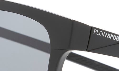 Philipp Plein Sport 56mm Square Sunglasses In Black Black Smoke