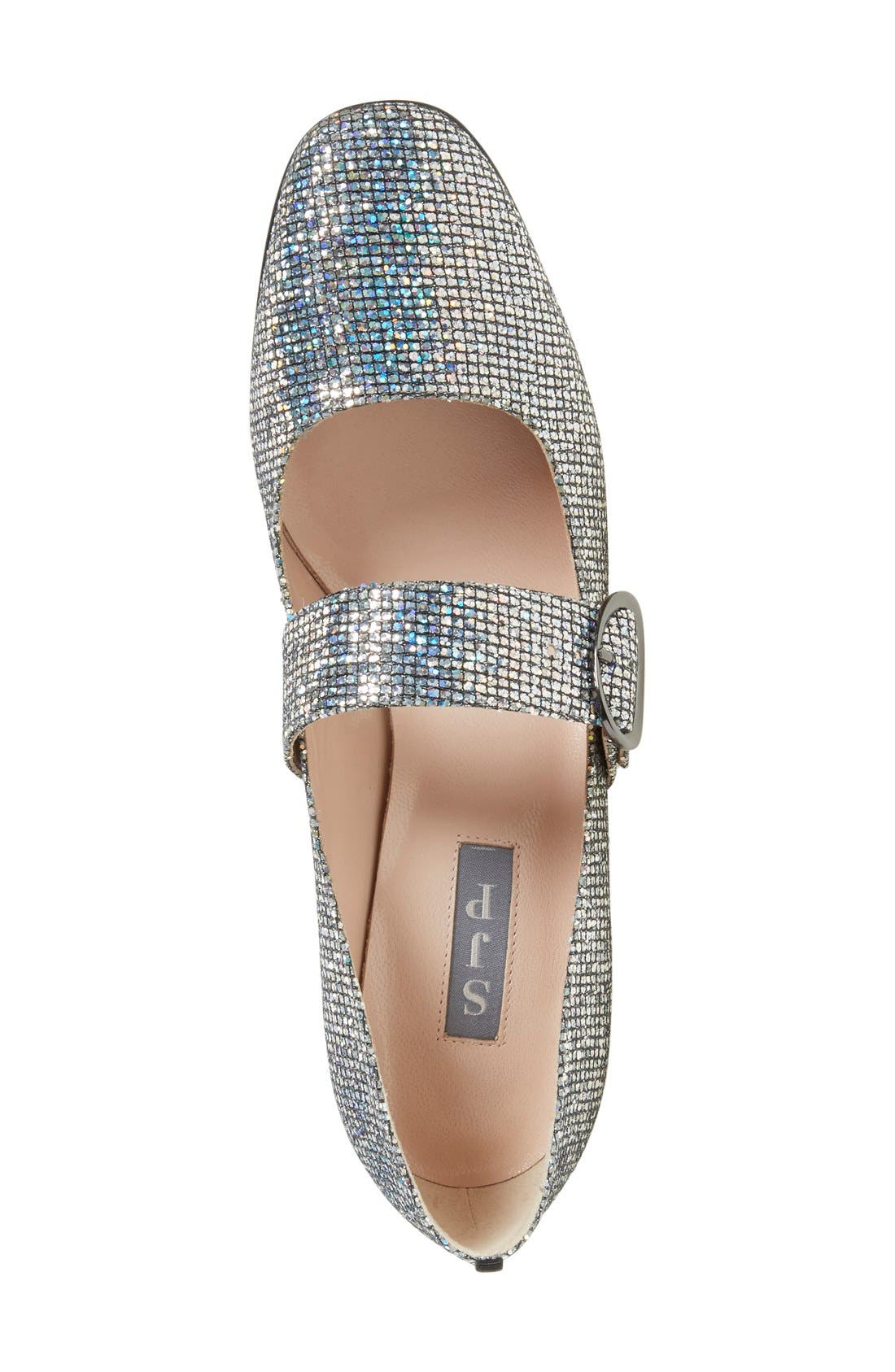 'Tartt' Embellished Mary Jane Pump, Alternate, color, SILVERDNU