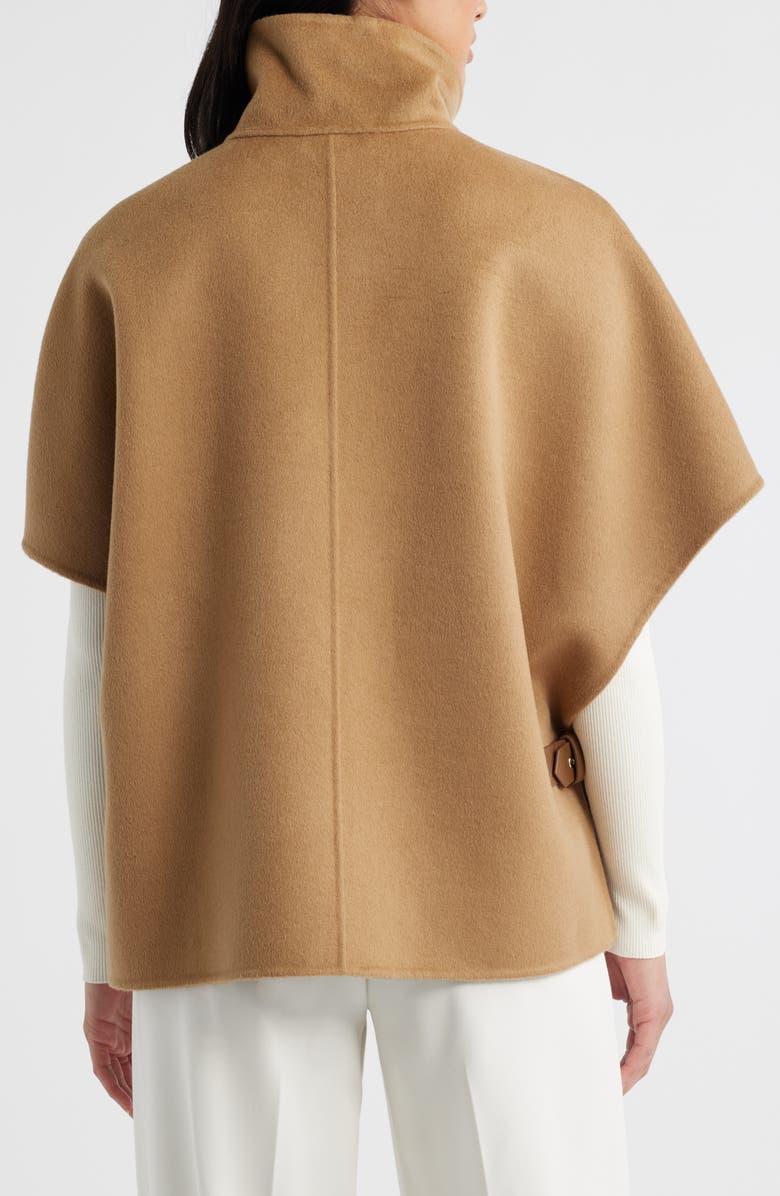Michael Kors Double Face Wool Blend Cape, Alternate, color, Dark Camel