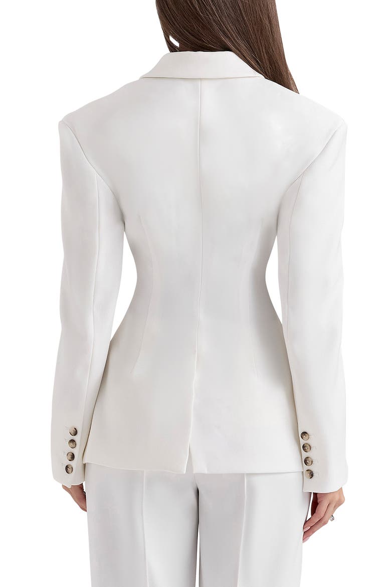 Hudson Side Button Blazer, Alternate, color, WHITE