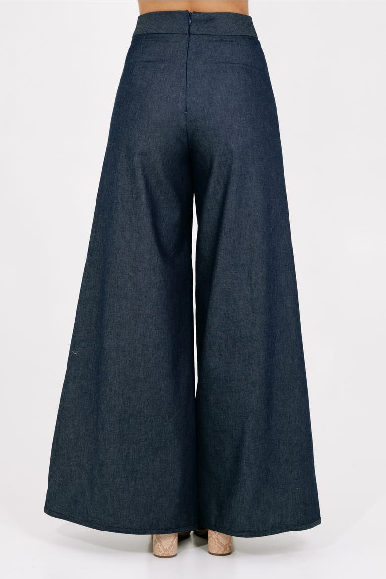 Flow Wide-leg Denim Pants, Alternate, color, Dark Denim