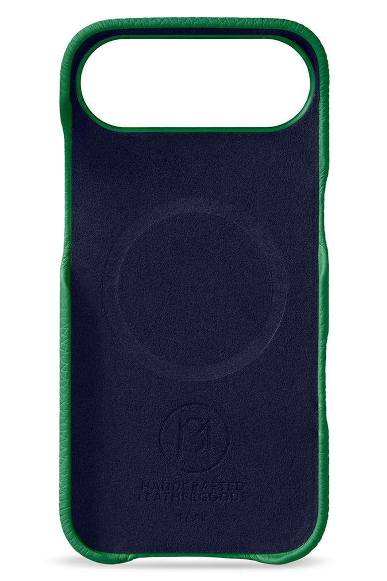 Leather Phone Case iPhone 17 Air, Alternate, color, Emerald Green
