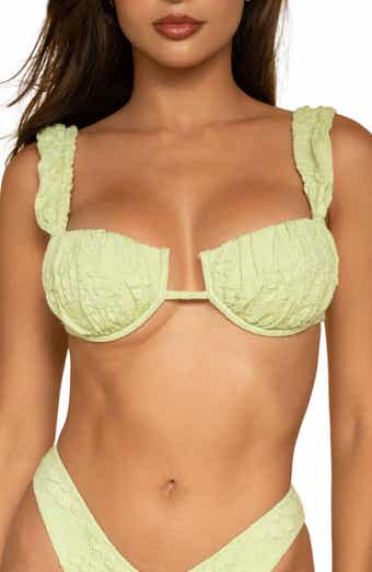 MONTCE Avo Petal Floral Jacquard Underwire Bikini Top