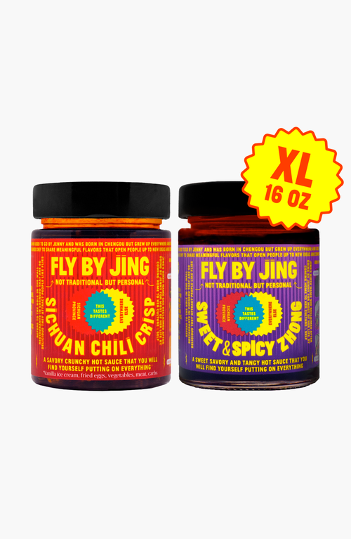 Fly by Jing The Biggies Chili Sauce Set in Red/purple  product