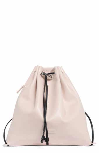 Longchamp Leather Cinch Backpack