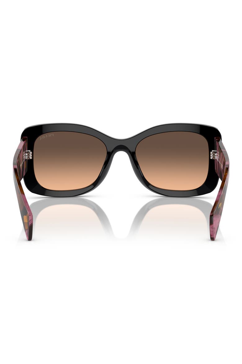 56mm Gradient Cat Eye Sunglasses, Alternate, color, DARK BROWN