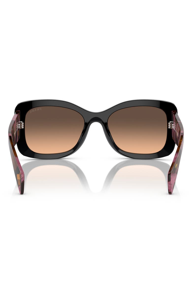 Prada 56mm Gradient Cat Eye Sunglasses, Alternate, color, Dark Brown