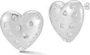 GLAZE JEWELRY Cubic Zirconia Heart Stud Earrings