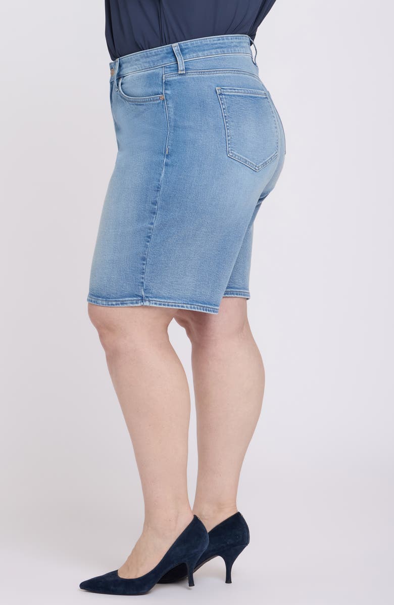 NYDJ Lilly Relaxed Long Denim Shorts, Alternate, color, Blue Valley