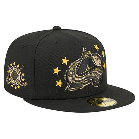 Men's New Era  Black Colorado Avalanche Military Appreciation Digital Camo Stars 59FIFTY Fitted Hat