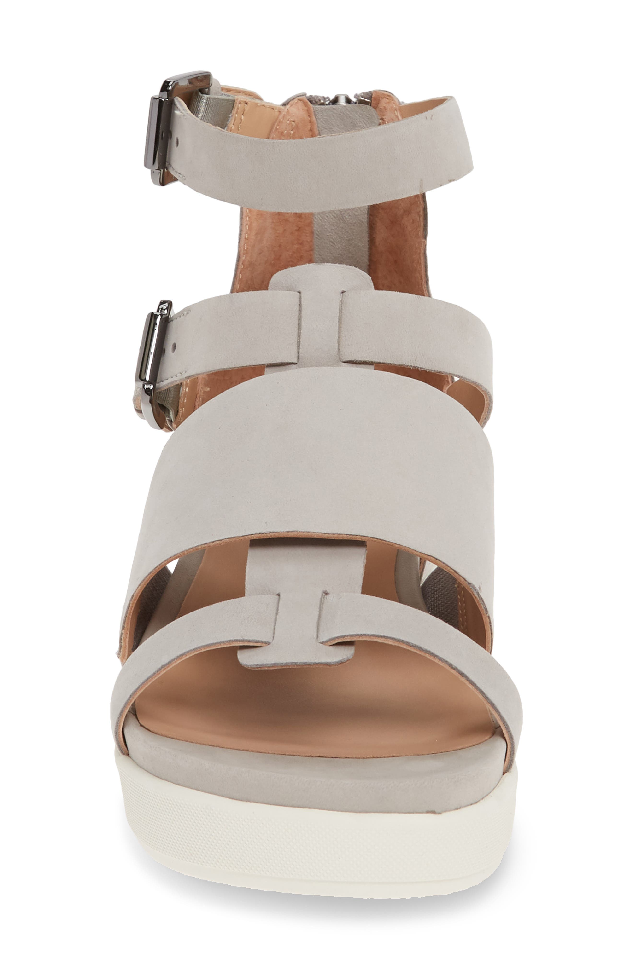 Renata Strap Sandal, Alternate, color, ROCK LEATHER