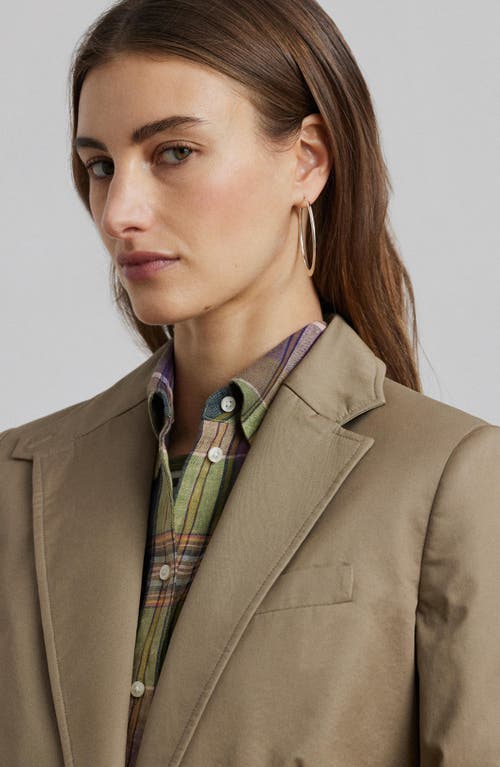RALPH LAUREN LAUREN RALPH LAUREN COTTON BLEND TWILL BLAZER