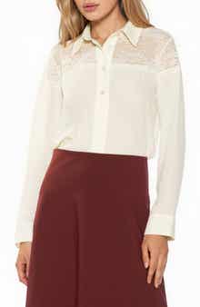 Cleo Lace Trim Button Front Shirt
