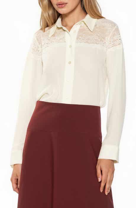Cleo Lace Trim Button Front Shirt