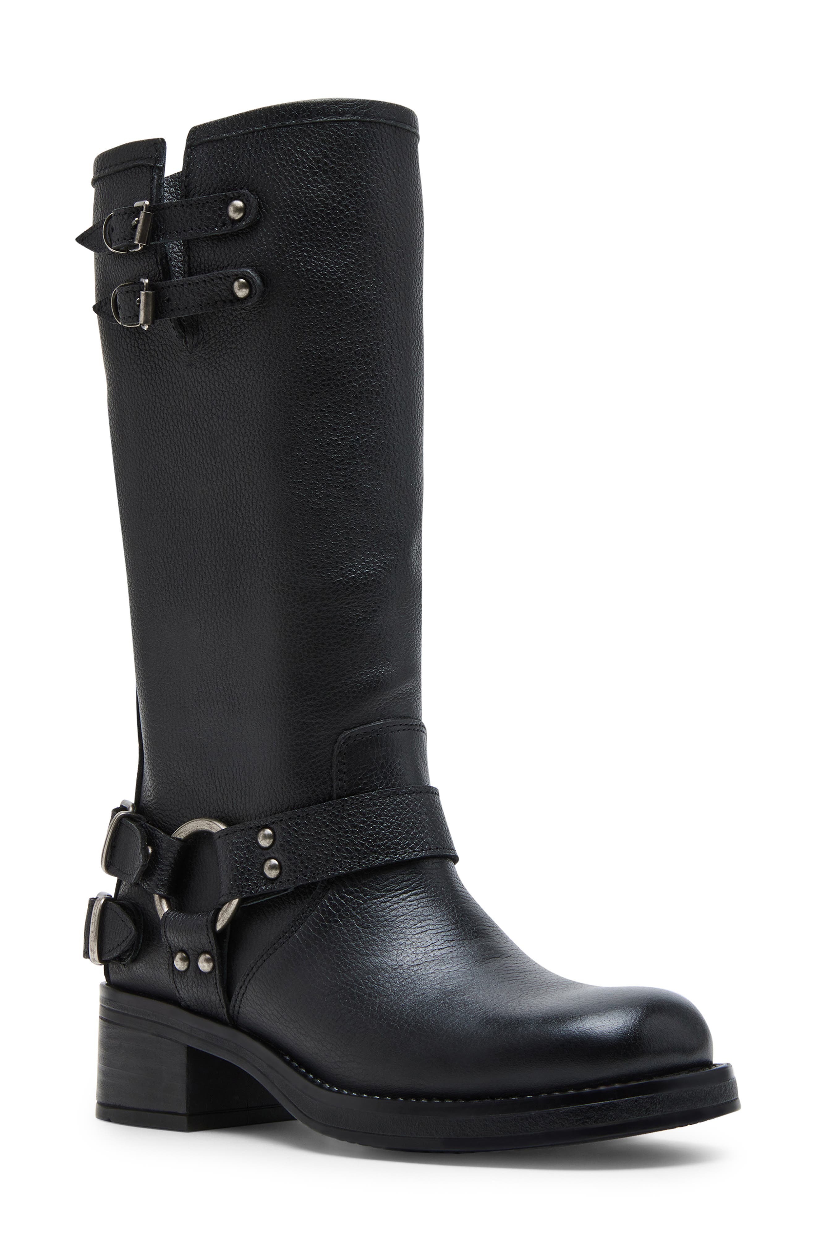 Steve Madden Astor Knee High Moto Boot, Main, color, 