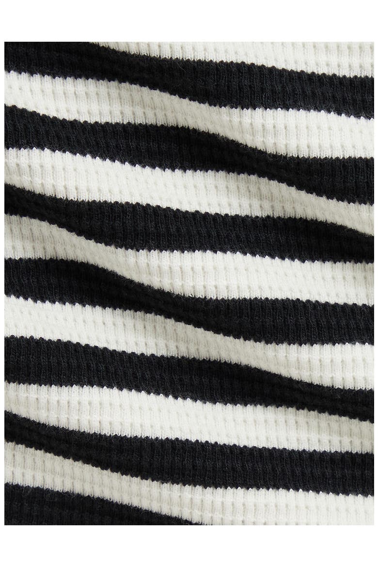 Waffle Knit Long Sleeve Shirt, Alternate, color, POLO BLACK/ CLUBHOUSE CREAM