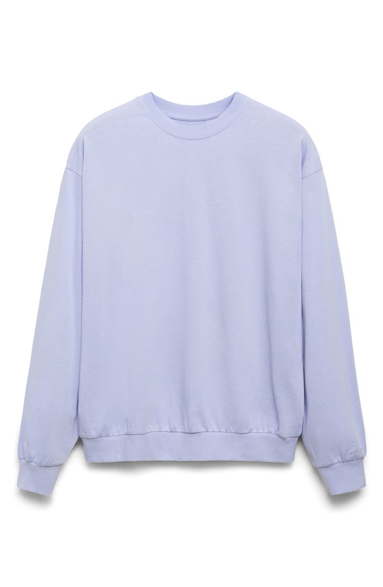 MANGO Cotton Sweatshirt, Alternate, color, Sky Blue