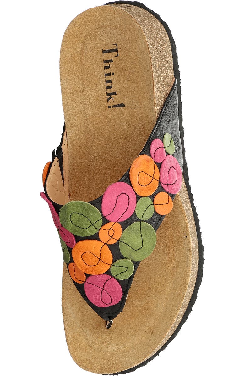 Think! Koak Dot Flip Flop, Alternate, color, Black/ Kombi